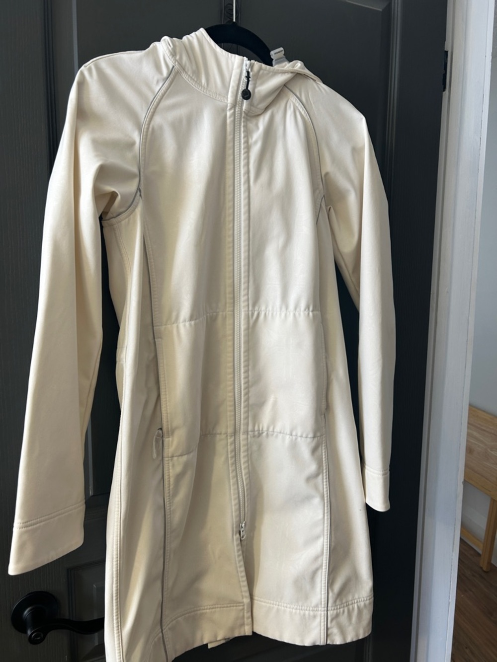 lululemon athletica Cream Hooded Long Jacket